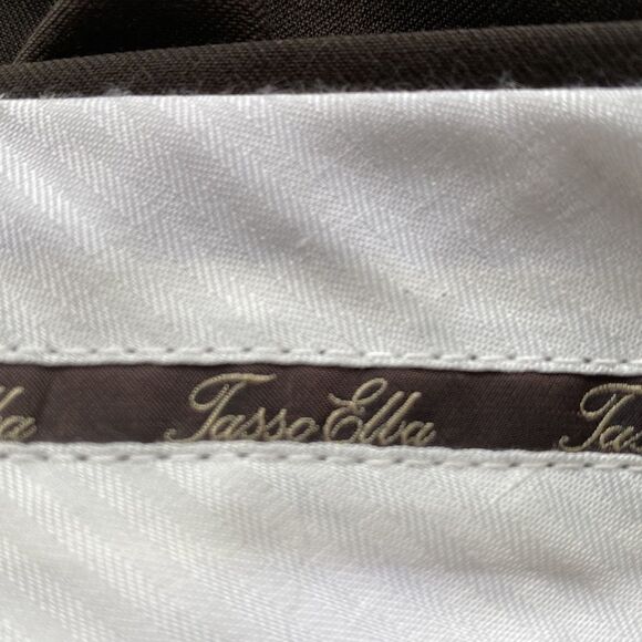 Tasso Elba Dress Slacks 36x34 brown wool and cashmere - Picture 3 of 7
